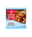 Côte d'Or baton chocolat lait amandes caramélisées 4x 45 gr